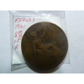 1921 Great Britain 1 penny
