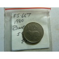 1980 Zimbabwe 5 cent