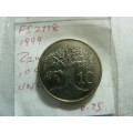 1999 Zimbabwe 10 cent