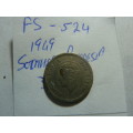 1949 Southern Rhodesia 3 Pence