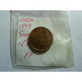 1999 Republic of South Africa 1 cent