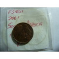 2001 Republic of South Africa 1 cent