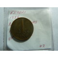 1956 Netherlands 1 cent