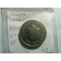 1958 Netherlands 25 cent