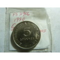 1990 Greece 5 drachmes