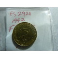 1992 France 5 centimes