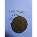 1981 Chile 10 pesos