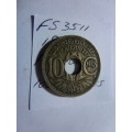 1921 France 10 centimes