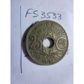1921 France 25 centimes