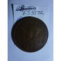 1929 Union of South Africa 1 penny