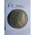 1964 Rhodesia 1 shilling / 10 cents