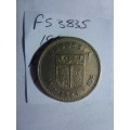 1964 Rhodesia 1 shilling / 10 cents