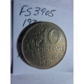 1970 Brazil 10 centavos