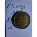 1955 France 10 franc