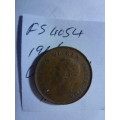 1945 Union of South Africa 1/4 penny