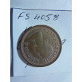 1958 Union of South Africa 1/4 penny