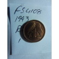 1993 Republic of South Africa 1 cent