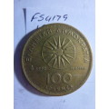 1992 Greece 100 drachmes