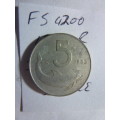 1953 Italy 5 lire