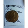 1982 Great Britain 1/2 penny