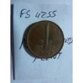 1975 Netherlands 1 cent