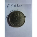 1950 Netherlands 25 cent