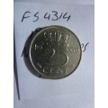 1969 Netherlands 25 cent
