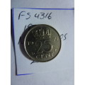 1971 Netherlands 25 cent