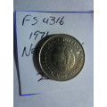 1971 Netherlands 25 cent