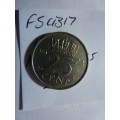 1972 Netherlands 25 cent