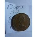 1971 Great Britain 1 new penny