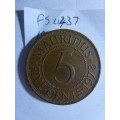 1978 Mauritius 5 cent