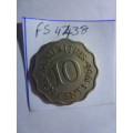 1966 Mauritius 10 cent
