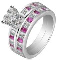 Exquisite 2.50 Carat Simulated Diamond Wedding Ring Set. Sizes Available :  6 ; 7 ; 8 ; 9  !!!