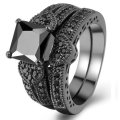 Stunning 3 Carat Simulated Diamond Wedding Ring Set(Double Band). Size : 7 / O