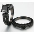 Stunning 3 Carat Simulated Diamond Wedding Ring Set(Double Band). Size : 7 / O