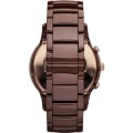 EMPORIO ARMANI AR1454 Men's Brown Ceramic Chronograph Watch | BRAND NEW | BOX INCLUDED