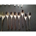 Set of Arthur Price, Country Plate Designer Silverware 8xteaspoons 8xdessert forks 7xcake spoons