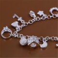 Beautiful Silver Plated Charm Bracelet