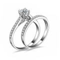 2pc Wedding/Engagement Ring Set - Size 5 1/2