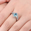 Beautiful Aqua CZ Ring - Size 5.5