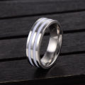 Elegant Stainless Steel Ring -  Size  10 1/2