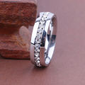 Beautiful Single Row CZ Crystal Ring - Size 10 3/4