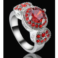 Stunning Red Crystal Ring - Size 6