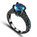 Beautiful Sky Blue Crystal Fashion Ring - Size 6 3/4