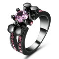 Beautiful Pink Crystal Ring - Size 7