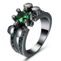 Beautiful Emerald Green Crystal Ring - Size 6