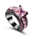 Beautiful Pink Crystal Ring - Size 6 1/2