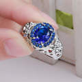Beautiful Blue Crystal Ring - Size 9