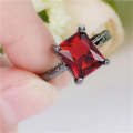 Beautiful Red Crystal Ring - Size 8 3/4